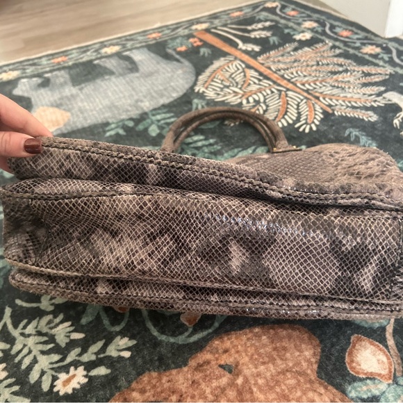 Tory Burch Brown Snakeskin Satchel - Picture 7 of 9